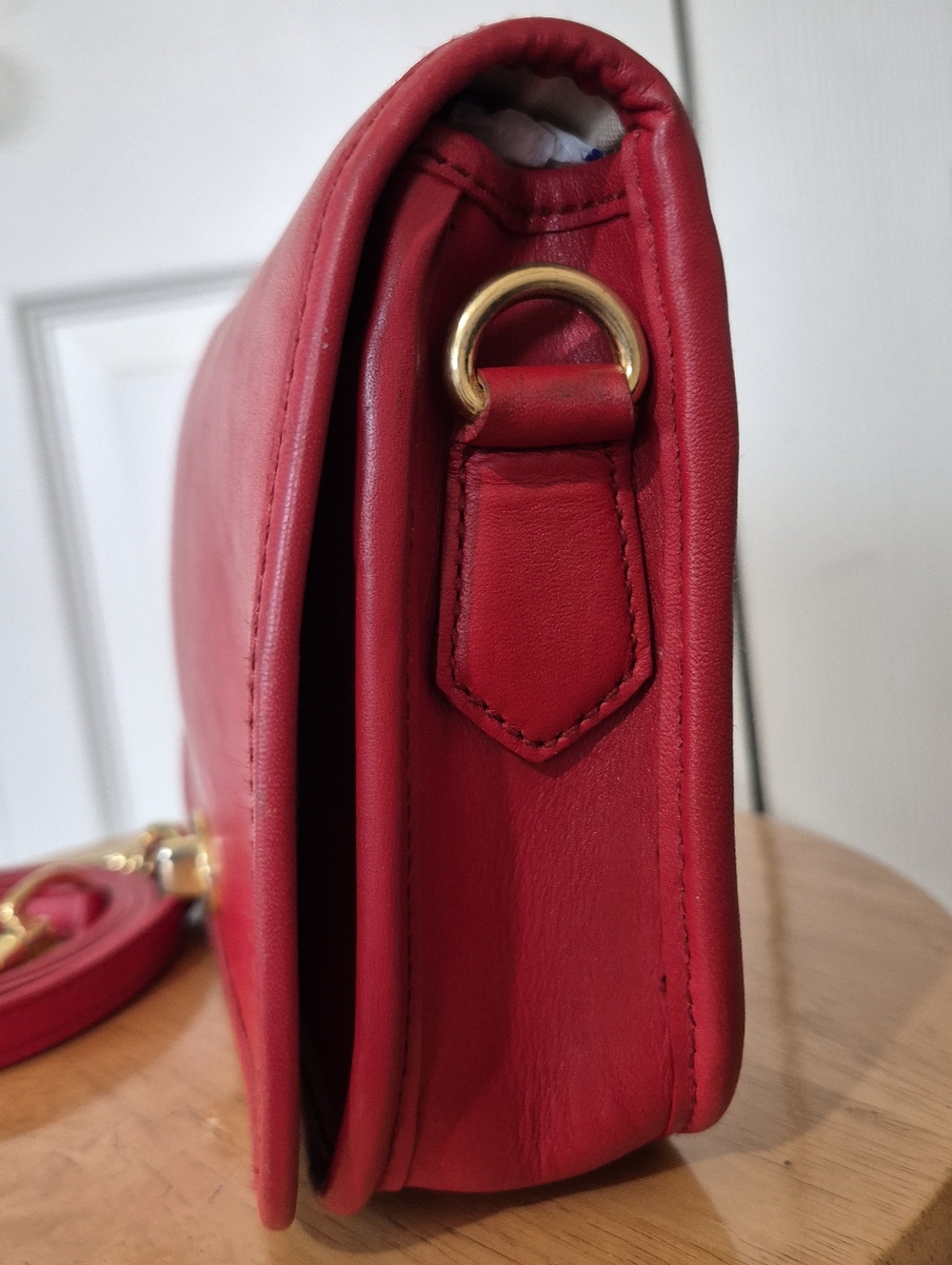 TANNERY WEST vintage Red Leather Turnlock Satchel - Picture 5 of 16
